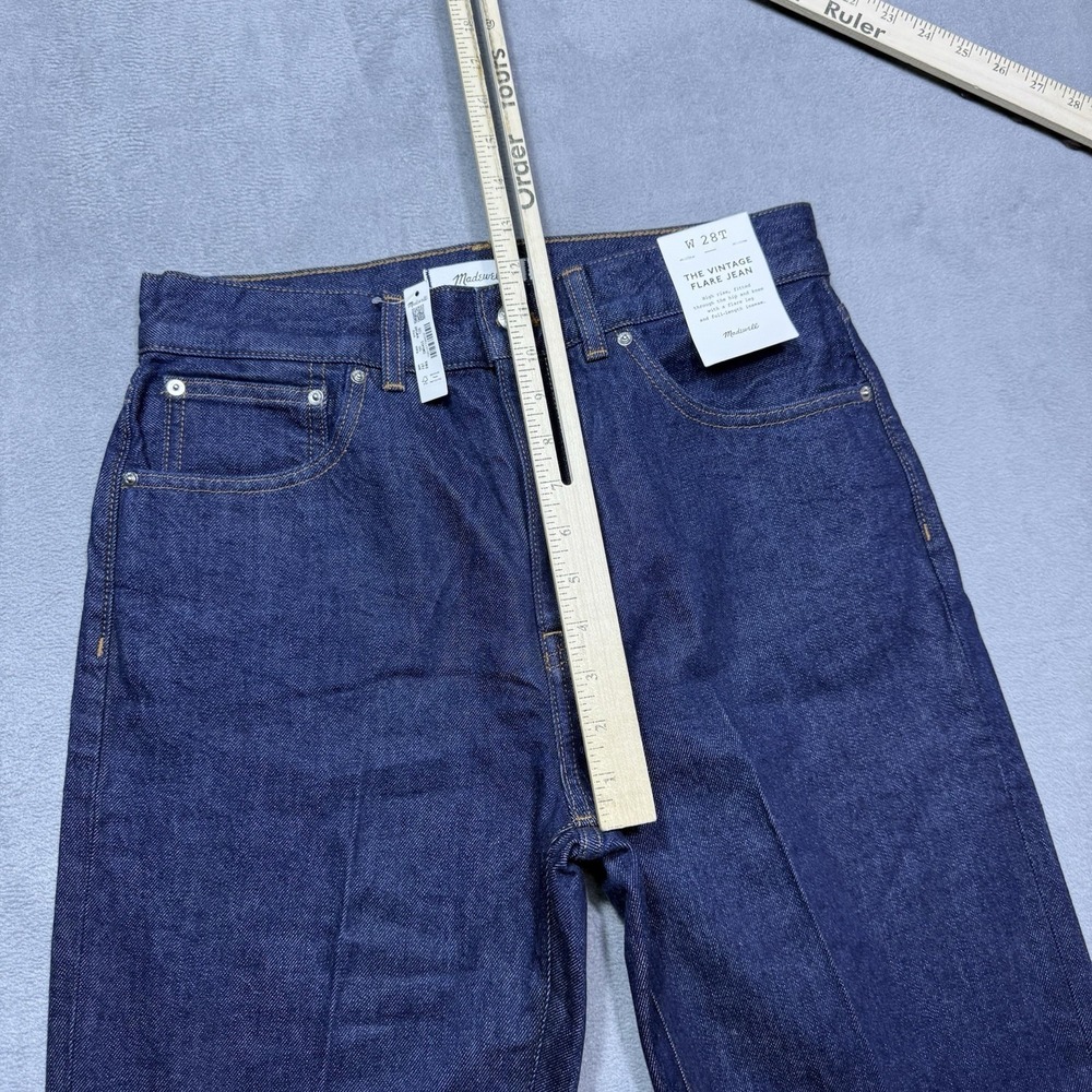 Madewell High-Rise Wide-Leg Jeans in Deep Indigo Blue - Picture 5 of 8